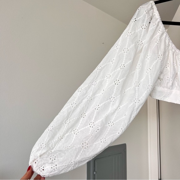 SABO NWT White Eyelet Puff Sleeve Top - Picture 6 of 14